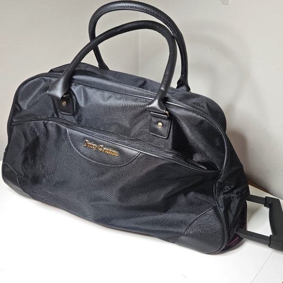 Juicy Couture Bags Juicy Couture Large Black Nylon Rolling Duffel Weekender Suitcase 22